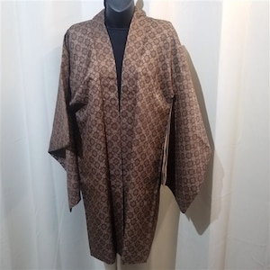 Vintage Japanese Kimono Jacket Haori Short Kimono Mud Dye - Dorozome