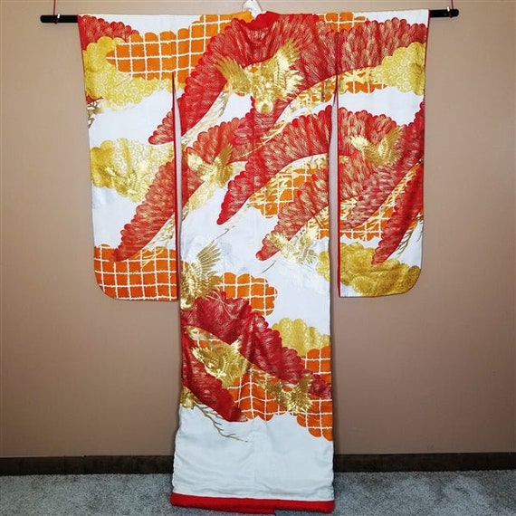 Vintage Japanese Wedding Kimono Uchikake Bridal G… - image 3