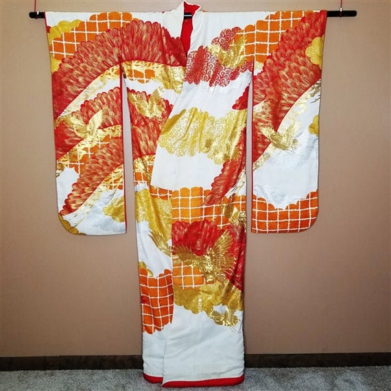 Vintage Japanese Wedding Kimono Uchikake Bridal G… - image 8