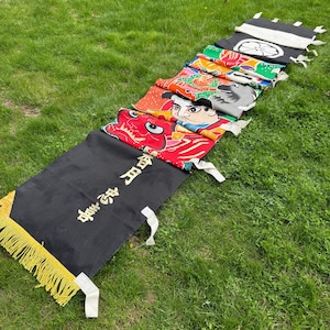 Norobi Banner Vintage Japanese Vertical Heavy Cotton Flag Boy&#39;s Day - Captured Oni