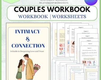 Couples Intimacy Workbook: Relationship Guide & Worksheets (Digital Download)