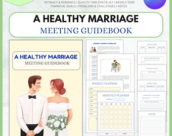 Healthy Marriage Meeting Guidebook: Weekly Planner (PDF & Canva)