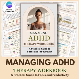 ADHD Therapy Workbook, adhd ebook, adhd worksheets, brain dump printable, adhd planner 2025, emotional regulation, priority to do list adhd
