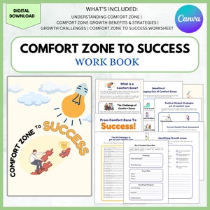 Comfort Zone to Success Workbook: Personal Growth Print (Digital Download)