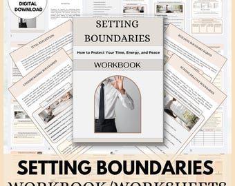 Setting Boundaries Workbook, Healthy Relationship Tool (Digital Download)
