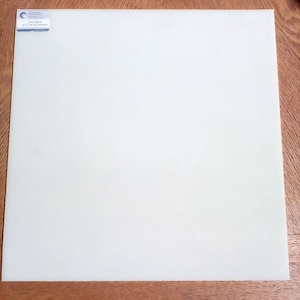 Vanilla Cream Solid Opalescent - FUSIBLE - 12" x 12" Stained Glass sheet - OGT 210-73S-F -   Oceanside  Glass and Tile - Sagetale