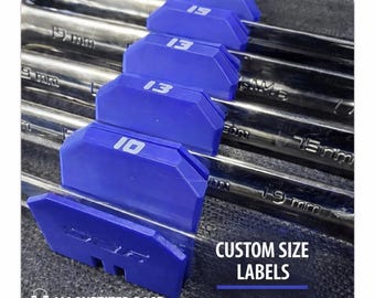 Magnetic Wrench Organizer Labeled | Modular Toolbox Drawer Storage | Wrench Holder with Custom Size Labels