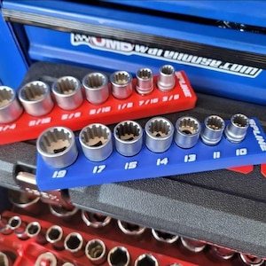 Magnetic Socket Holder for Harbor Freight Pittsburgh 3/8&quot; Drive Spline Sockets SAE & METRIC Available