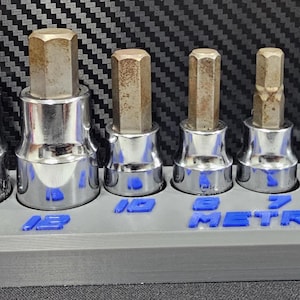 METRIC Hex Socket Organizer for 9 piece Pittsburgh set from Harbor Freight SKU 67880, 98229, & 93193