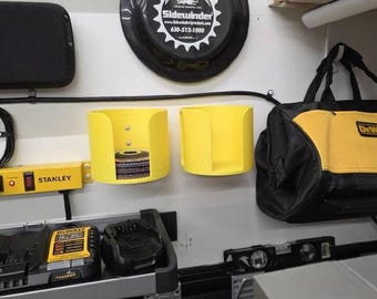 4.5" Angle Grinder & Flap Disc Holder | Wall Mount Tool Organizer | Grinding Disc Storage Rack