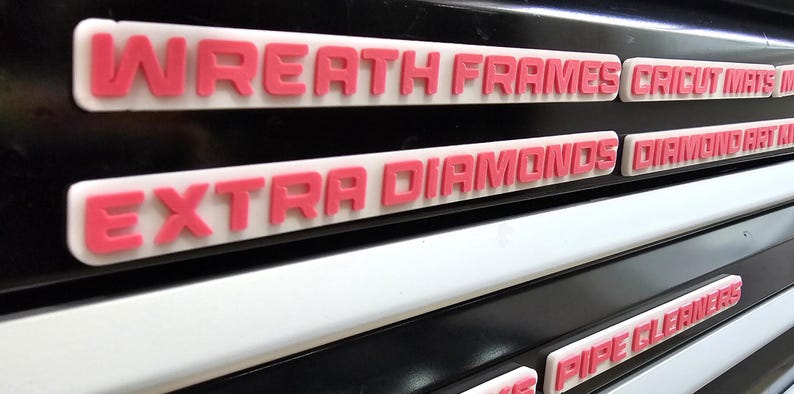 Toolbox Labels | Custom Magnetic Drawer Labels for Toolboxes, Cabinets & Shelving | Personalized 10 Pack image 4