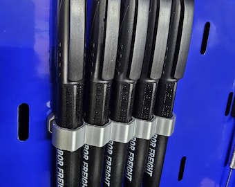 Magnetic Marker Holder – Fits Clog Resistant Markers 70060 | 5 Slot Organizer | 3D Printed Toolbox Storage Rack
