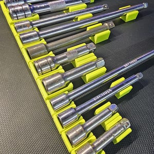 Modular Extension Holders for Toolbox | Magnetic Socket Extension Organizer for Pittsburgh Quinn Snapon MAC Matco Icon Craftsman Etc. by S3C