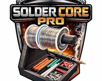 SolderCore Pro – Multi-Roll Solder Holder & Electronics Tool Organizer | Built-In Parts Tray