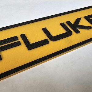 FLUKE TOOLS Magnetic toolbox Emblem Badge fridge or toolbox magnet Sign - 3D Printed Magnetic Emblem Tool Man Cave Collectible