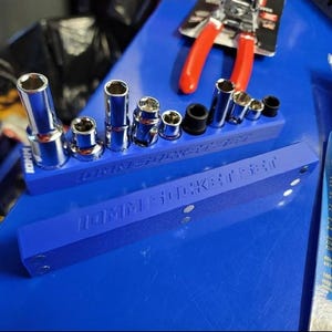 Magnetic Base Socket Holder for Harbor Freight PITTSBURGH 10mm Essential Socket Set (58957) | Custom Toolbox Organizer by S3C
