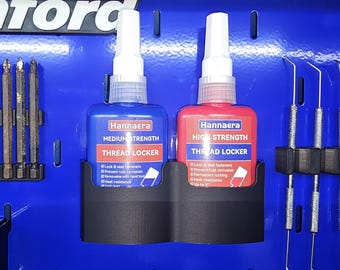 Magnetic Thread Locker Bottle Holder for Toolbox or Hutch – Holds 1.69oz Loctite Style Bottles