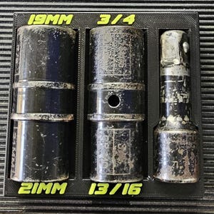 Magnetic Holder for 1/2&quot; Drive Impact  Lugnut Flip Socket Set Organzier for Pittsburgh  62491 3 Piece Set from Harbor Freight