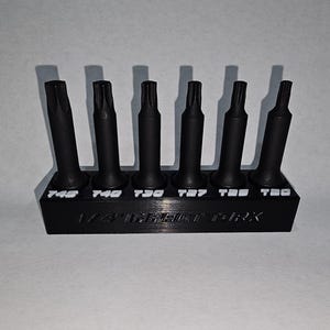 Custom Magnetic Holder | PITTSBURGH 68015 Star Bit Set Organizer | Toolbox Rail with Strong Magnets | Garage & Mechanic Tool Holder