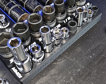 Magnetic 10mm Socket Organizer – Fits Pittsburgh 58957 | 10pc Holder | 3D Printed Tool Storage | Toolbox Organizer