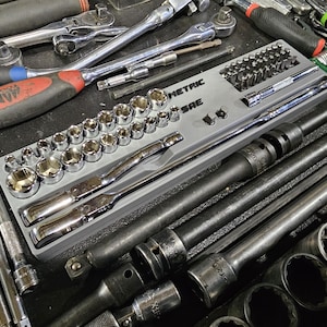 Tool Organizer Ratchets, Bits, & Sockets Fits Gearwrench 81039 – Toolbox Organizer Insert