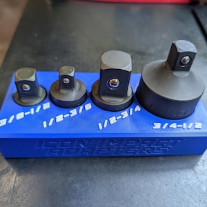 ICON Impact Socket Adapter Set Tool Organizer | Tray with Magnetic Base for Impact Socket Adapter Set 57717 | Harbor Freight Tool Organizer