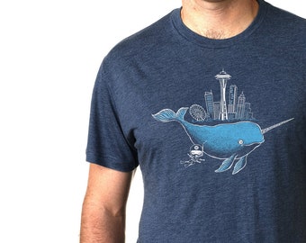 Seattle Narwhal Men's T shirt heather