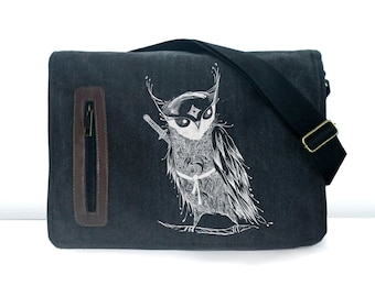 Samurai Owl  messenger bag