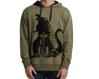 Unisex Seattle Godzilla Cotton heavy Hoodie