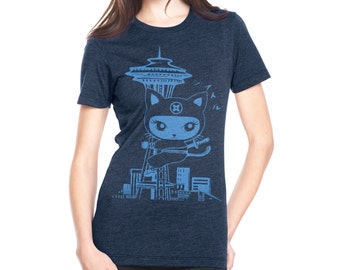 Seattle Kitty Crew neck Tee