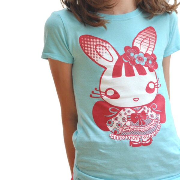 Kawaii wa goth bunny girls tee