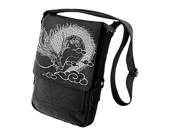 Asian Dragon Military Style black iPad Bag