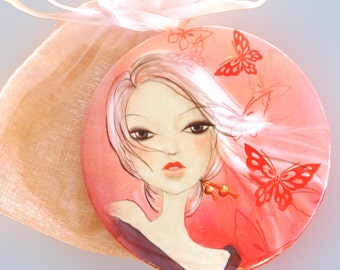 Geisha girl Ai Pocket mirror