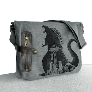 Seattle Godzilla messenger bag image 1