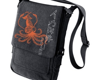 Mad Science Squid  Military Style black iPad Bag