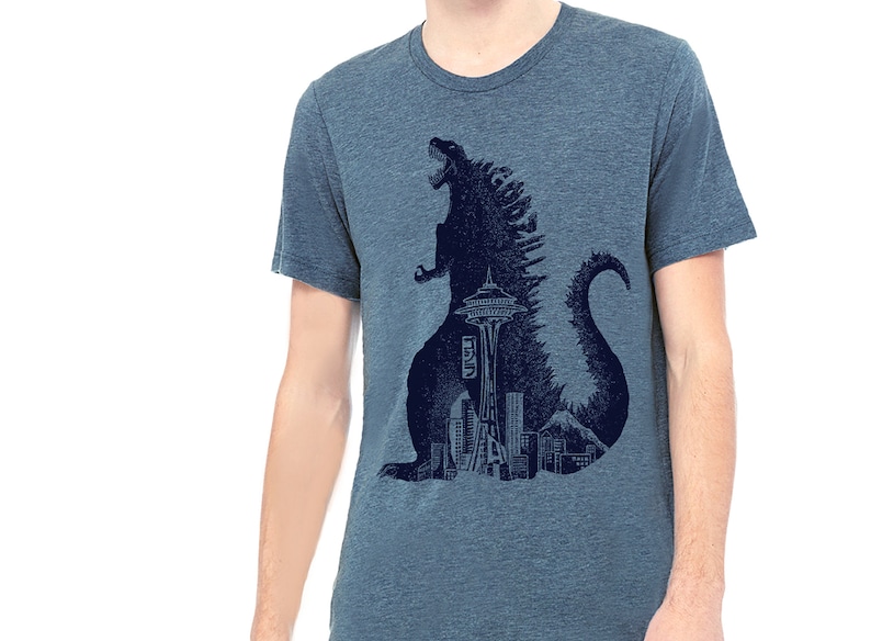 Seattle Godzilla Triblend T-Shirt image 1