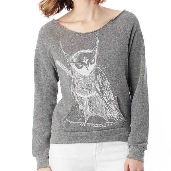 samurai owl Maniac Eco-Fleece Sweatshirt