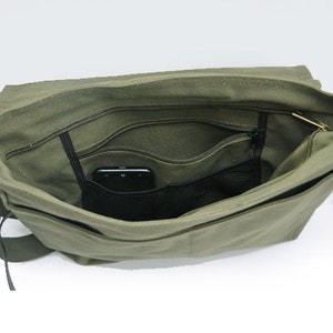 Mad Science Squid messenger bag KHAKI GREEN image 3