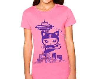Kids Seattle Ninja Kitty T-shirt