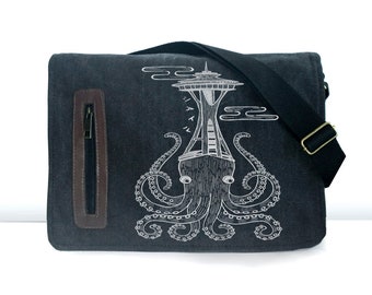 Seattle Giant Octopus messenger bag