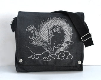Dragon Canvas Vintage messenger bag