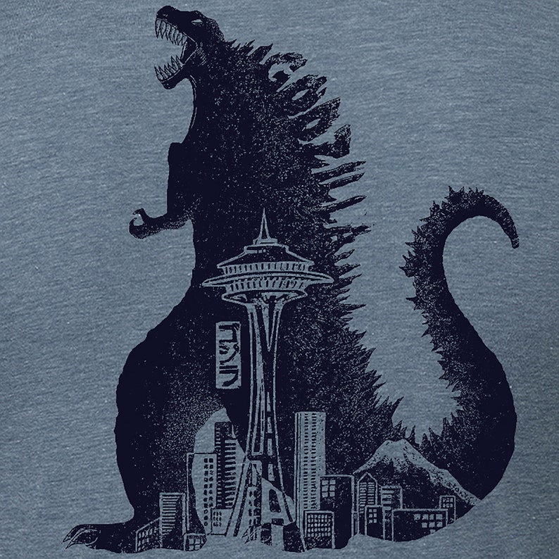 Seattle Godzilla Triblend T-Shirt image 3