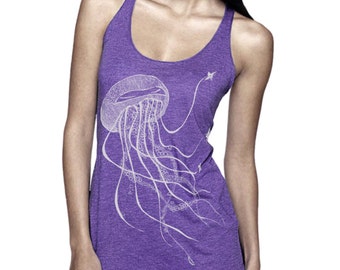 50% off!!! Ninja Jellyfish Tri-Blend Racerback Tank