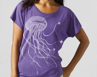 Camisetas Dolman Ninja Jelly Fish Tri-Blend Racerback