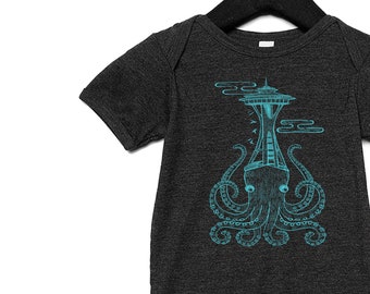 Kid Seattle Octopus T-shirts