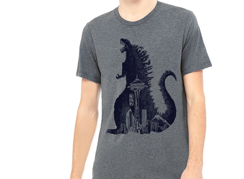 Seattle Godzilla Triblend T-Shirt image 2