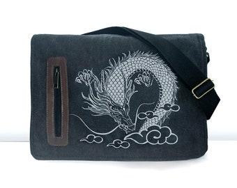 Dragon Canvas Vintage messenger bag