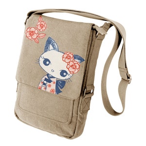Kimono Kitty Military Style iPad Bag