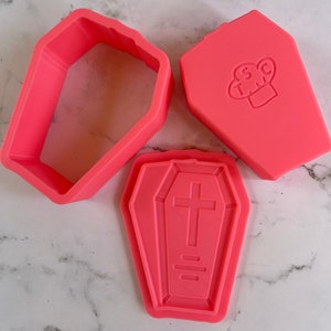 Open Coffin Casket Bath Bomb Molds with Cross