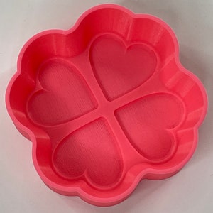 4 Leaf Heart Clover Bath Bomb Mold Hybrid